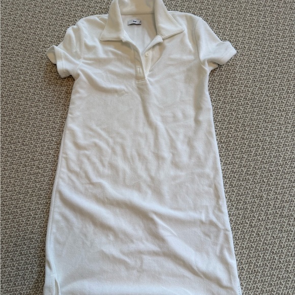 Aritzia- TNA White Terry Polo Dress - Picture 2 of 4